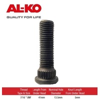 ALKO Wheel Stud 7/16" UNF Short Knurl 10 PACK