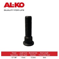 ALKO Wheel Stud 1/2" UNF Short Knurl PACK OF 6