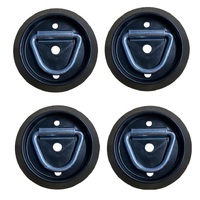 4 X Lashing D Ring, Round Plastic Base, Tie Down Point Anchor UTE TRAILER